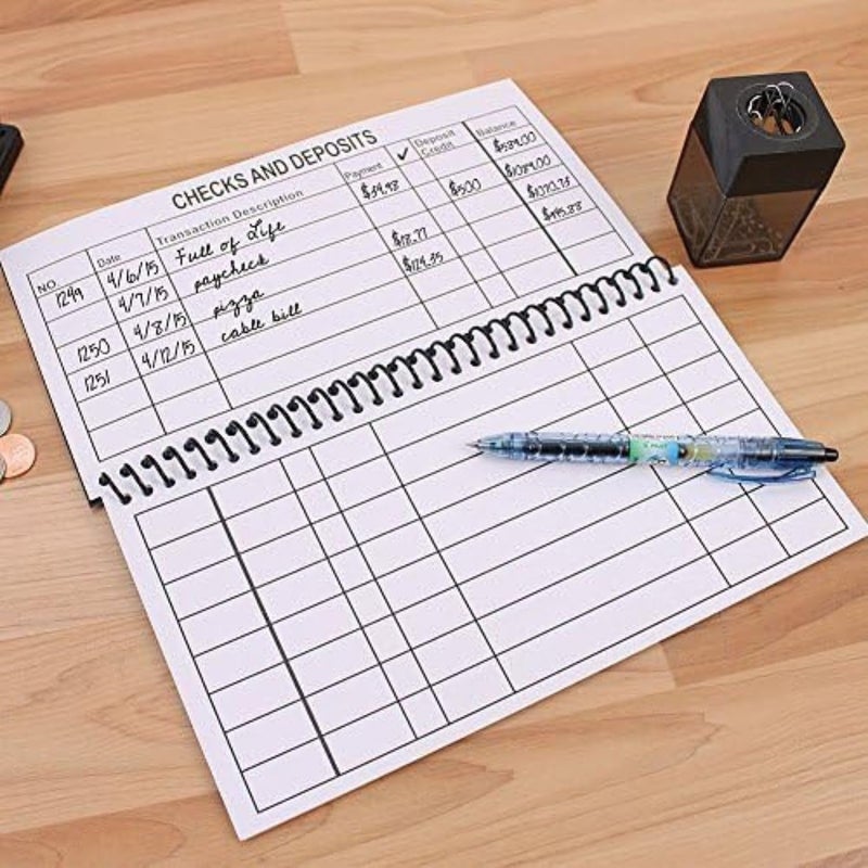 Bandwagon Jumbo Print Check Register Book - Large Print, Easy-to-Read, Spiral Bound, 56 Pages for Personal Accounting, Easy Transaction Reference, 10"L x 5Â¼"W - Image 4